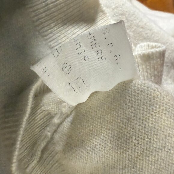 Malo 100% Cashmere Cardigan & Short Sleeve Sweater Cardigan Set Cream Sz Large - Picture 9 of 12